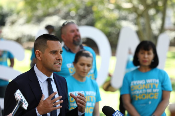 Sydney MP Alex Greenwich, whose voluntary assisted dying bill is being debated in the NSW Parliament.