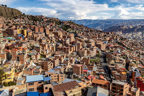 La Paz, the capital of Bolivia.