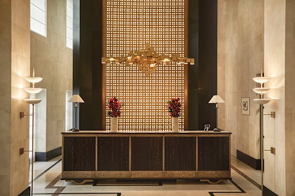 The restrained but elegant reception area.
