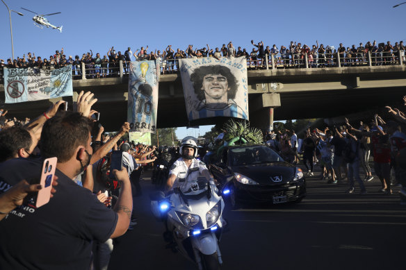 The soccer hero’s death was mourned across Argentina.