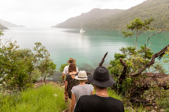 Exploring the Ngaro Cultural Site track, Whitsunday Islands.