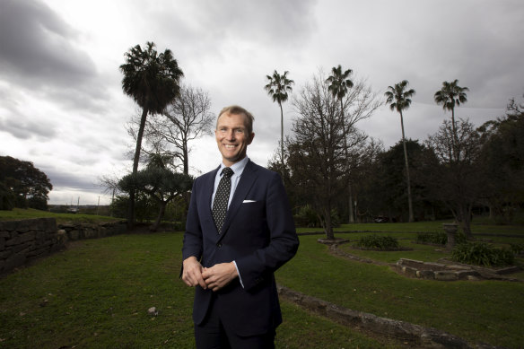 Planning and Public Spaces Minister Rob Stokes at Callan Park in Sydney’s inner west.