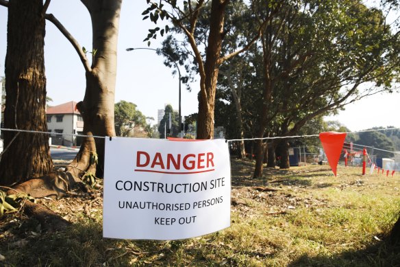 Cammeray Golf Course trees have started to be culled for the Western Harbour Tunnel project. 