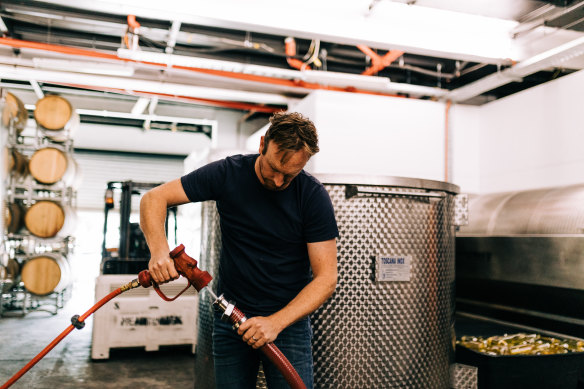 Winemaker Nick Glaetzer has transformed an old ice factory into a cellar door.