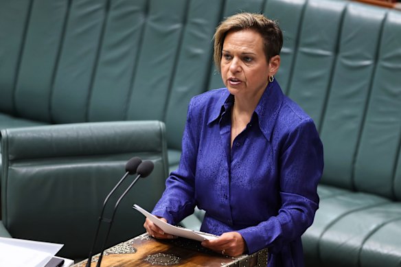 Attorney-General Michelle Rowland presents the new laws to parliament last week.
