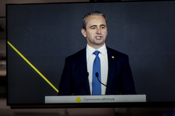 CBA chief executive Matt Comyn struck an optimistic tone regarding the bank’s economic outlook..