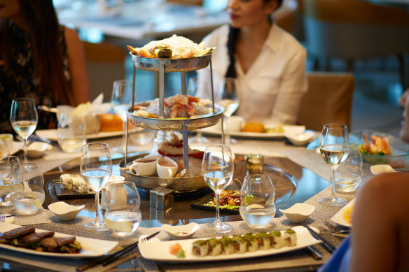 Dining at Raw on Celebrity Edge.