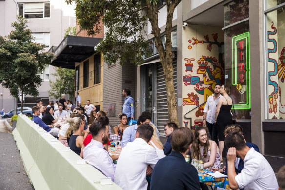 Al fresco reforms introduced last year have made it easier for businesses to take advantage of outdoor dining.