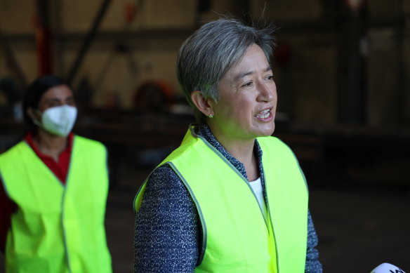 Shadow foreign affairs minister Penny Wong in Perth today, replacing Labor leader Anthony Albanese.