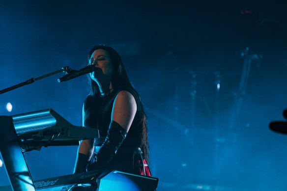 Amy Lee often starts a song by sitting at the piano before it blooms into a full-band number.