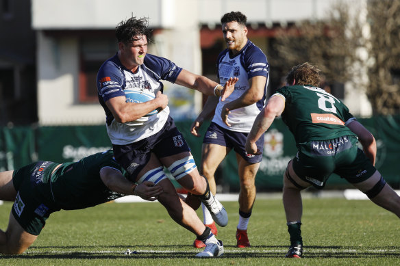 Eastwood's Charles Granger was sent to the sin bin in the final minutes against Randwick, but his Eastwood teammates managed to hold on for the win. 