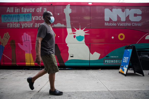 Masks are back on in New York, despite the city’s high vaccination rates. 