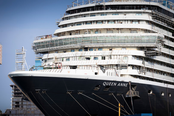 The Queen Anne under construction in Italy. 