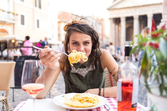 The food in Rome is outstanding, as are the dining venues, such as some of those near the ancient Pantheon.