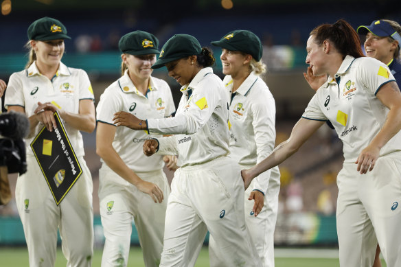 Alana King was the dominant bowler in the Ashes series, and was named player of the series.