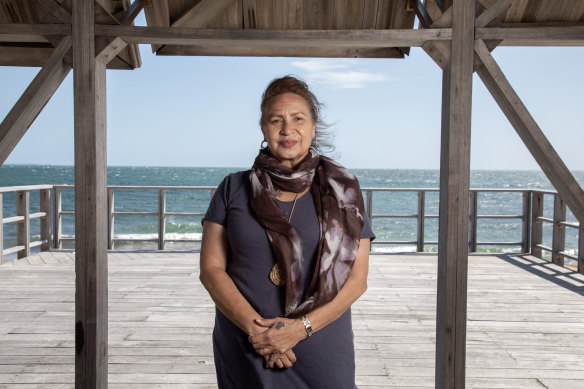 Karen Jacobs at Manjaree, Bathers Beach.