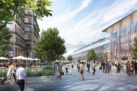 The new Luddenham station will be the centre of a future education, innovation and commercial precinct.