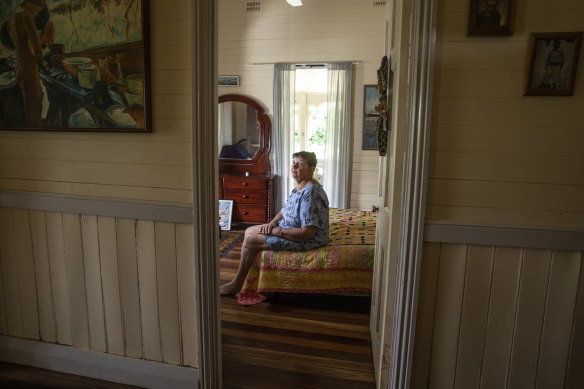 Avinash Ayres, in her timber home in South Lismore.