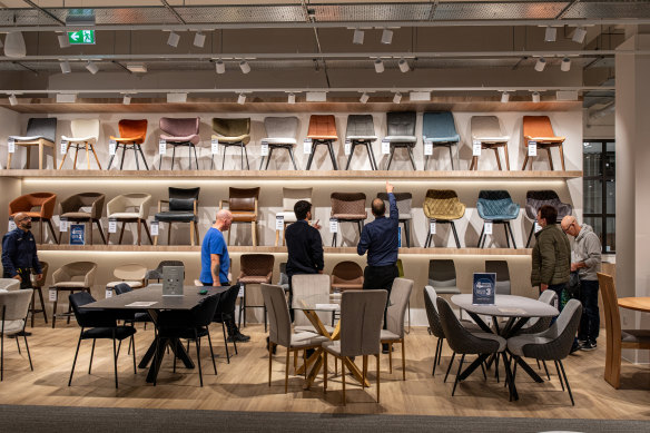 Harvey Norman’s newly opened store in Birmingham, England, the first opened on the British mainland.