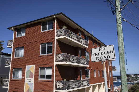 A Tamarama block of apartments where the landlord has tried to increase the rent by as much as 70 per cent.