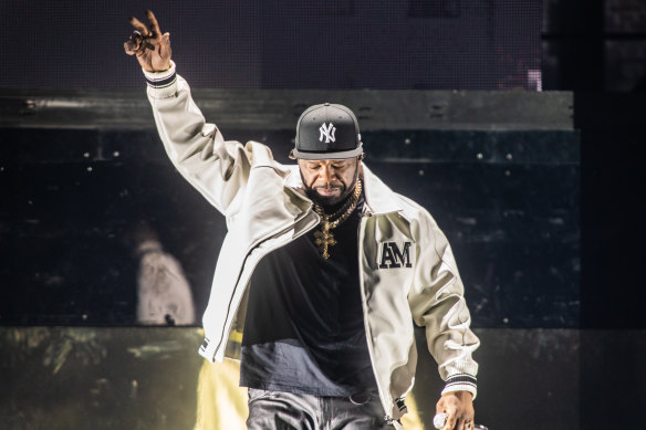 50 Cent performs at Rod Laver Arena on December 5, 2023.