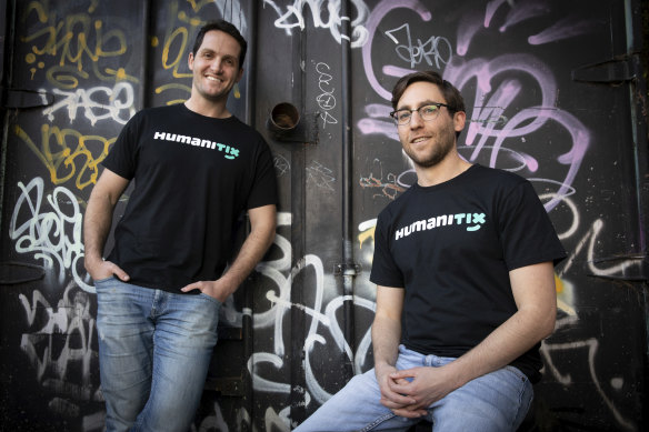 Humanitix founders Adam McCurdie and Joshua Ross.