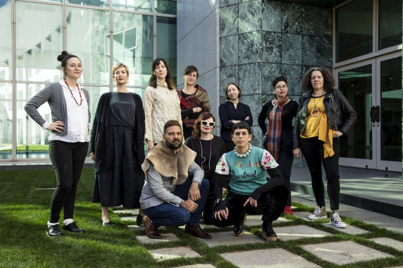 Artists taking their case for fair pay to Canberra in 2019.
