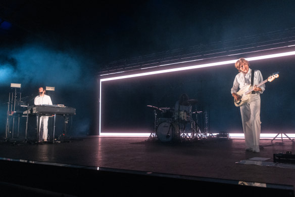 Air perform at Sidney Myer Music Bowl on Wednesday night.