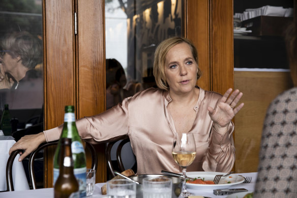 ABC investigative journalist Sarah Ferguson, lunching with the Herald at Bistro Moncur.