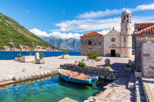 Beauty built atop wreckage in Kotor Bay.