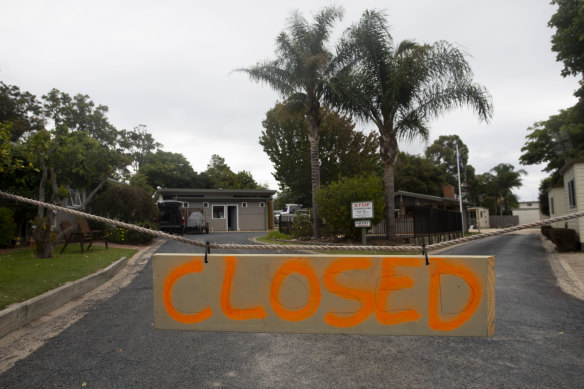 Caravan parks were forced to close during the first peak of the coronavirus pandemic in March.