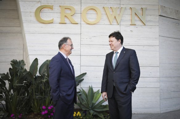 Crown chairman Ziggy Switkowski and chief executive Steve McCann.