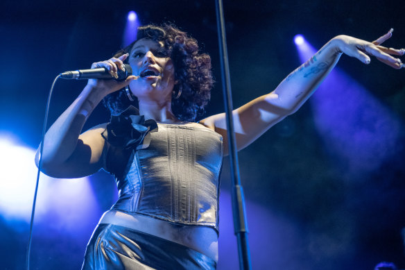 Raye performs at the Enmore Theatre.