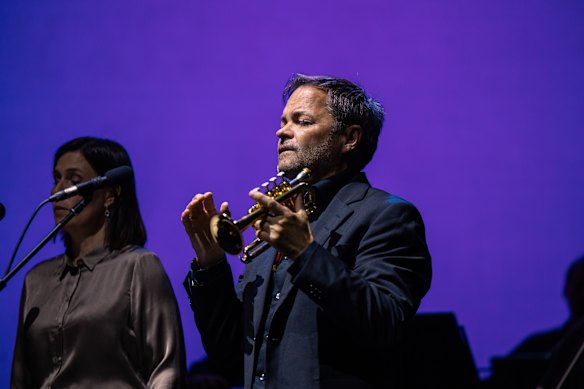 Trumpeter Arve Henriksen performs with the ACO at Hamer Hall.