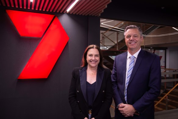 Seven’s Melissa Hopkins and James Warburton