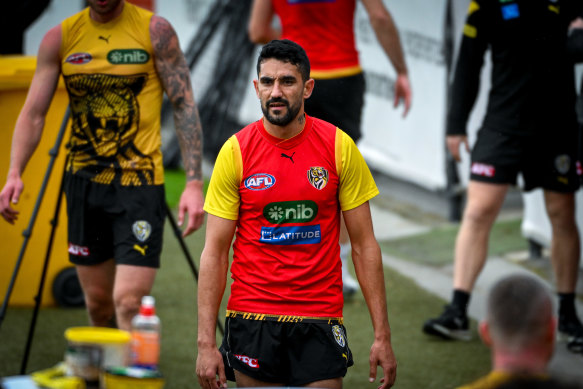 Marlion Pickett was back at Richmond training on Thursday.