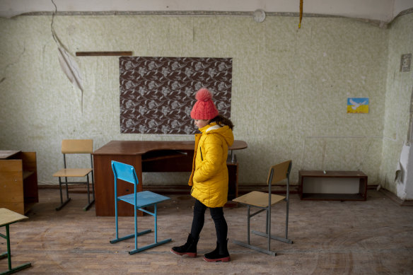 Schools have been repeatedly shelled in eastern Ukraine.