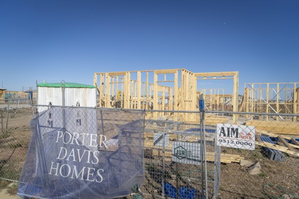 The surge in claims began with the collapse of builder Porter Davis on March 31 last year.
