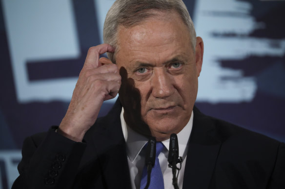 Blue and White party leader Benny Gantz.