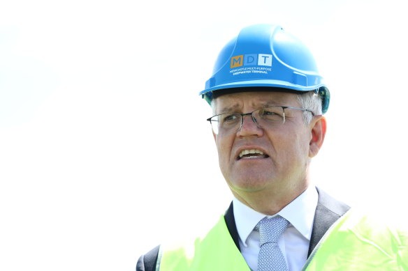Prime Minister Scott Morrison announcing a feasibility study on turning the Hunter region into a hydrogen production hub.