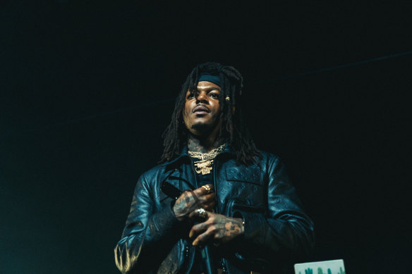 US rapper J.I.D performs in Melbourne.