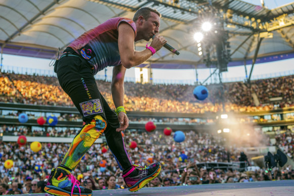 Coldplay’s Chris Martin performs in Germany. The band will do two shows in WA this year.
