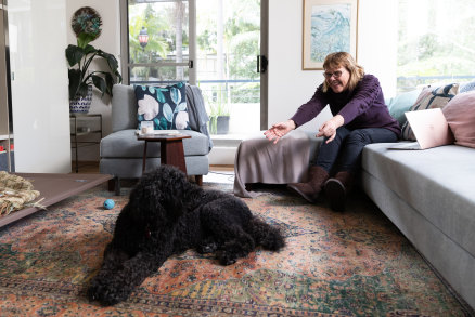 University of Sydney researcher Alison Williams has been working from home and enjoying the company of her dog, Poppy. 