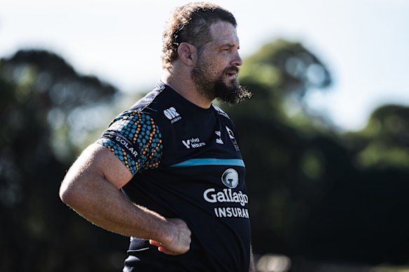 James Slipper at Wallabies training this week.