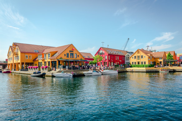 Fiskebrygga (The Fish Wharf), Kristiansand, Norway.
