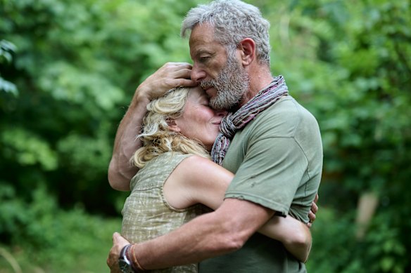 Gillian Anderson and Jason Isaacs in The Salt Path.