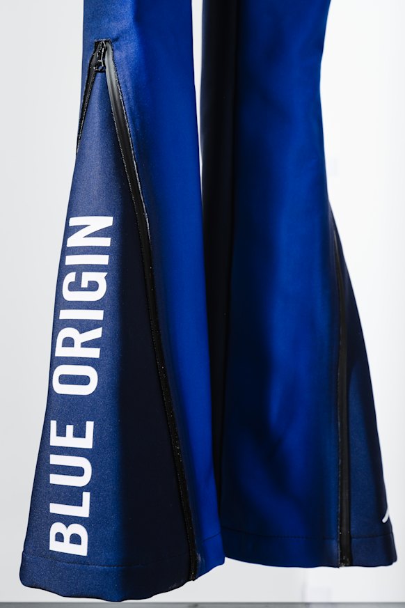 A detail from the redesigned flight suits. 