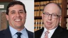 Judge Salvatore Vasta, left, and High Court Justice Robert Beech-Jones