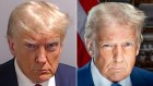 Compare the pair. Donald Trump’s Manhattan mug shot on the left, and his official handout on the right. 