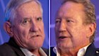 Former resources minister Ian Macfarlane and mining billionaire Andrew Forrest.